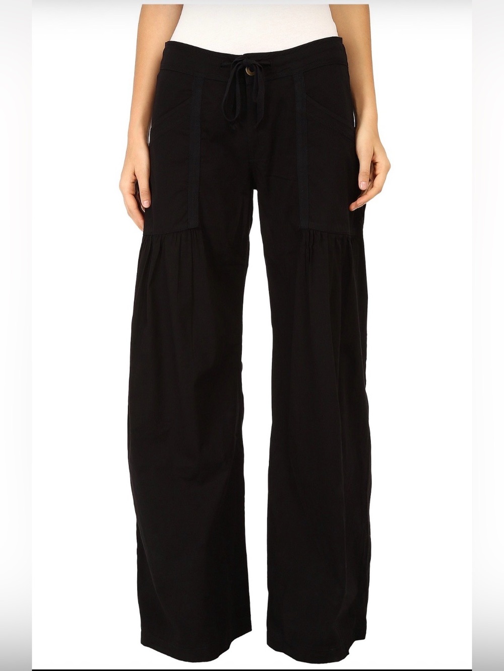 XCVI willow Wide-Leg Drawstring Pants - Black